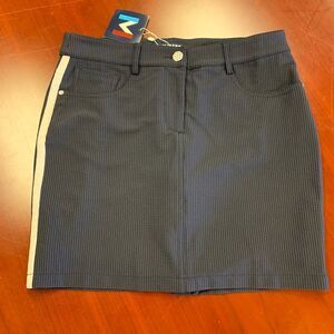Movetes Black Pinstripe Golf Skirt sz 4 NWT